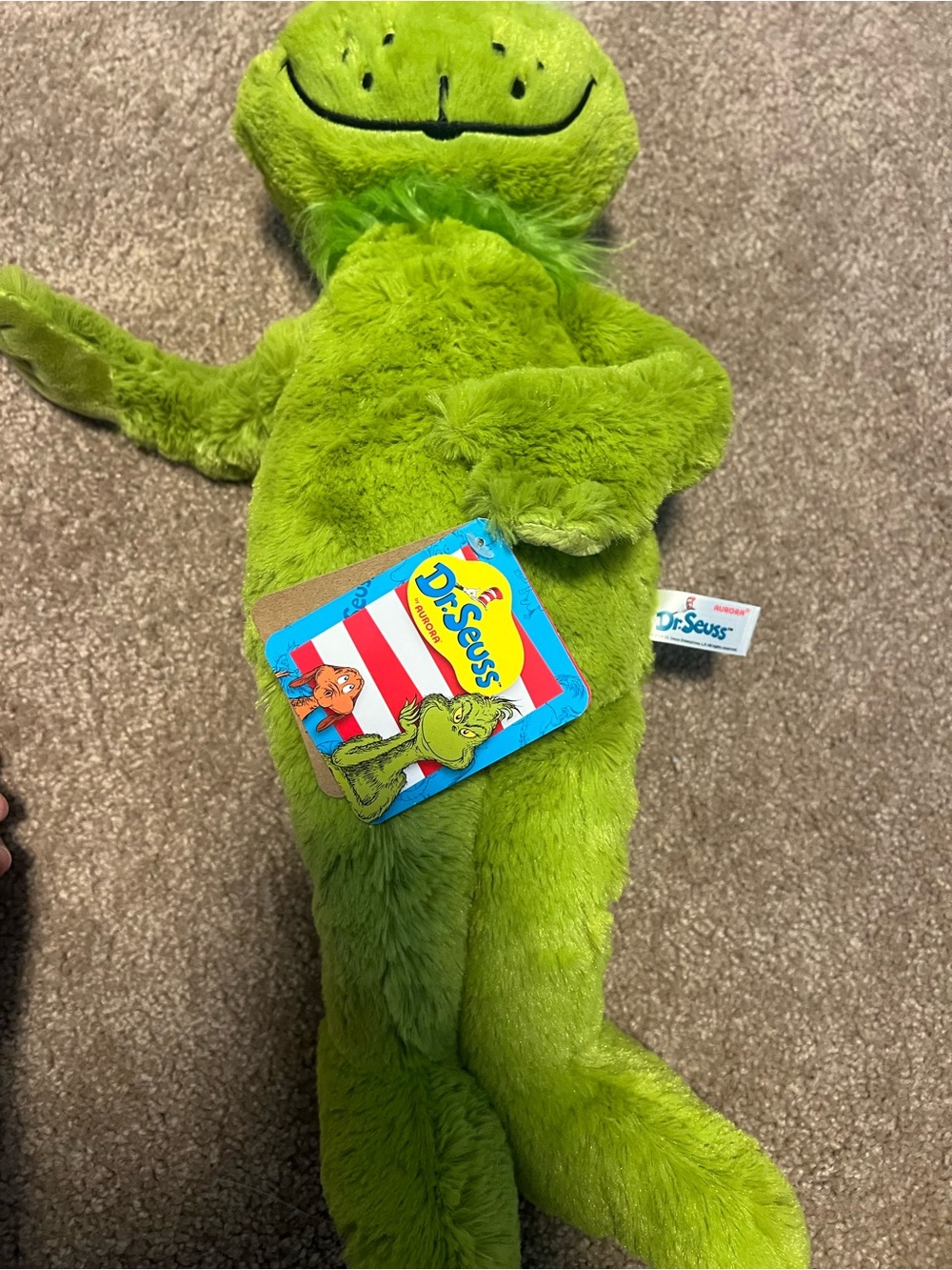 Dr. Seuss Grinch Plush Toy - Lime Green Soft Stuffed Character